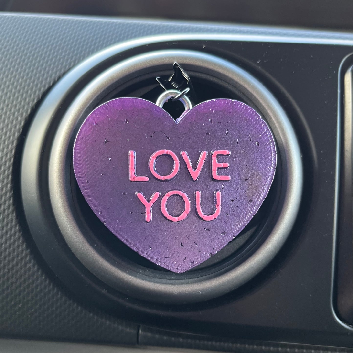 Purple heart vent clip