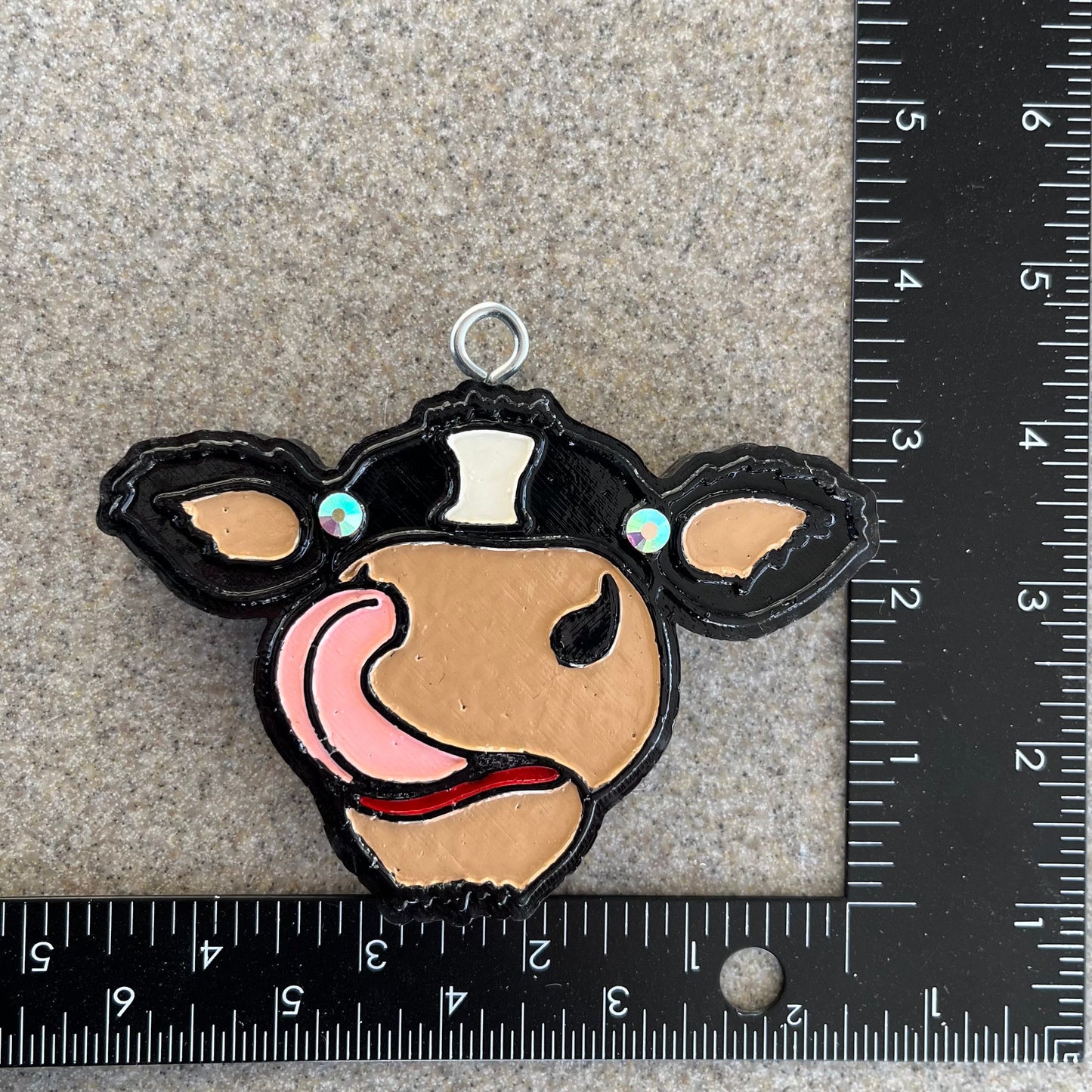 Licking cow Car Freshener (iridescent eyes)