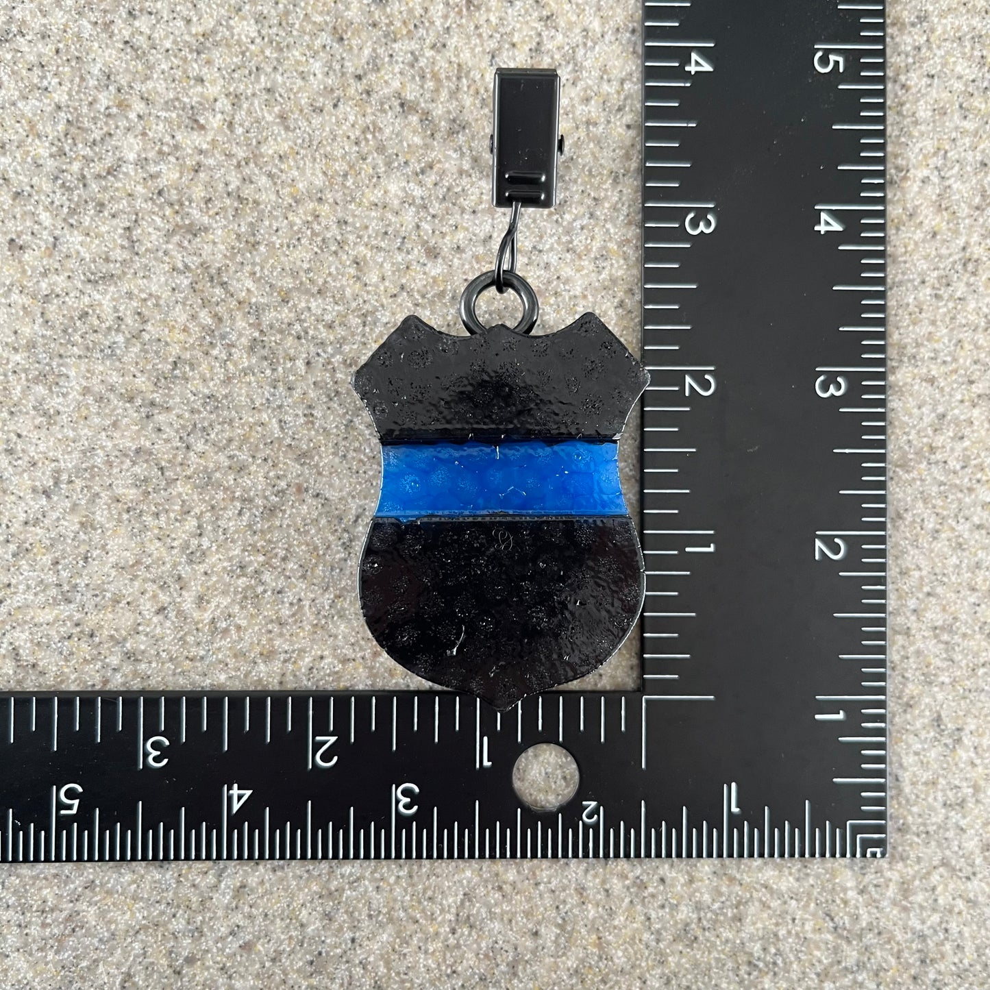 Police badge vent clip