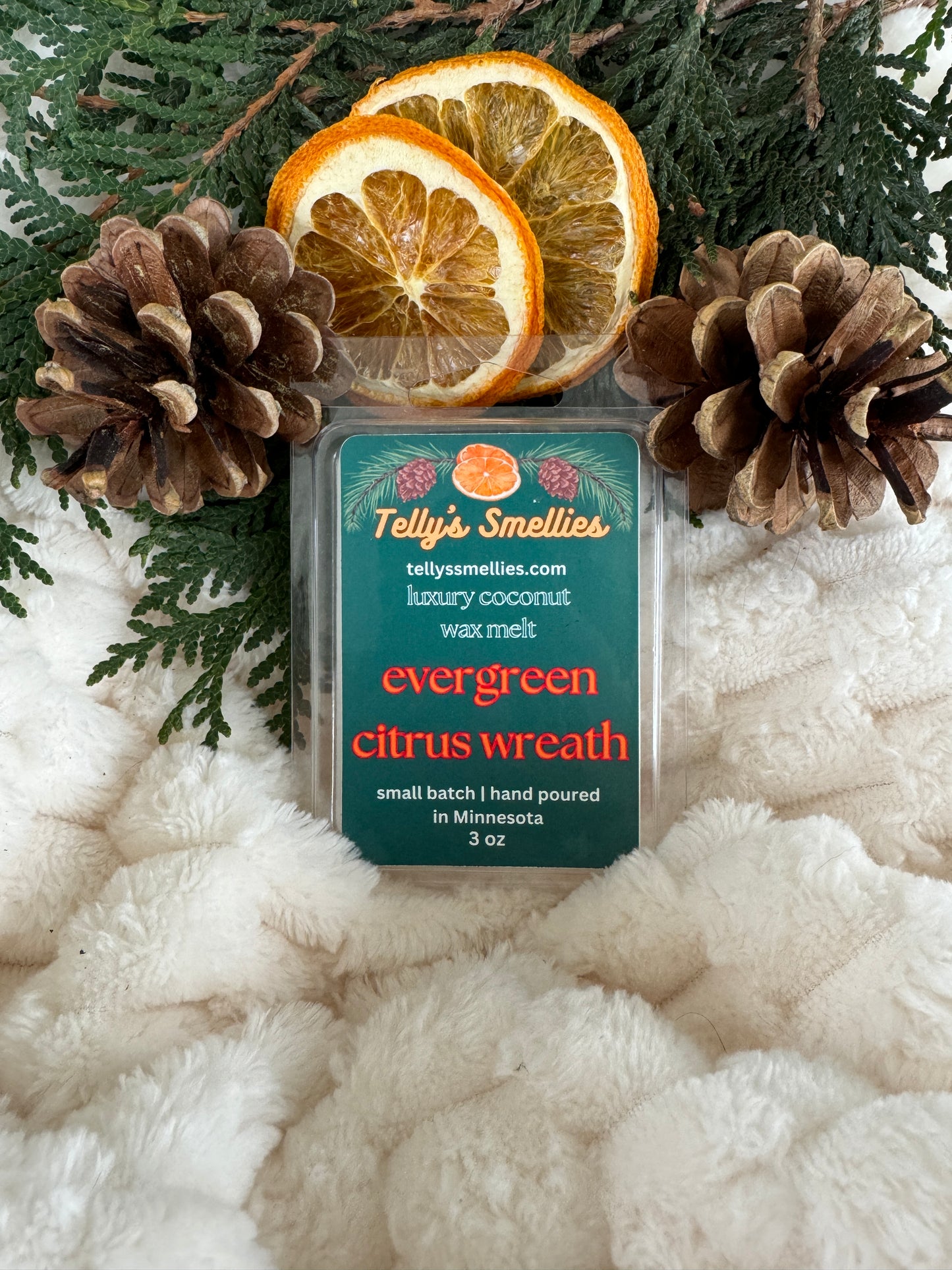 Evergreen Citrus-wreath Luxury Coconut Wax Melts