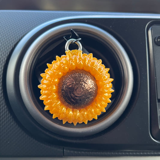 Sunflower scented vent clip-dark yellow