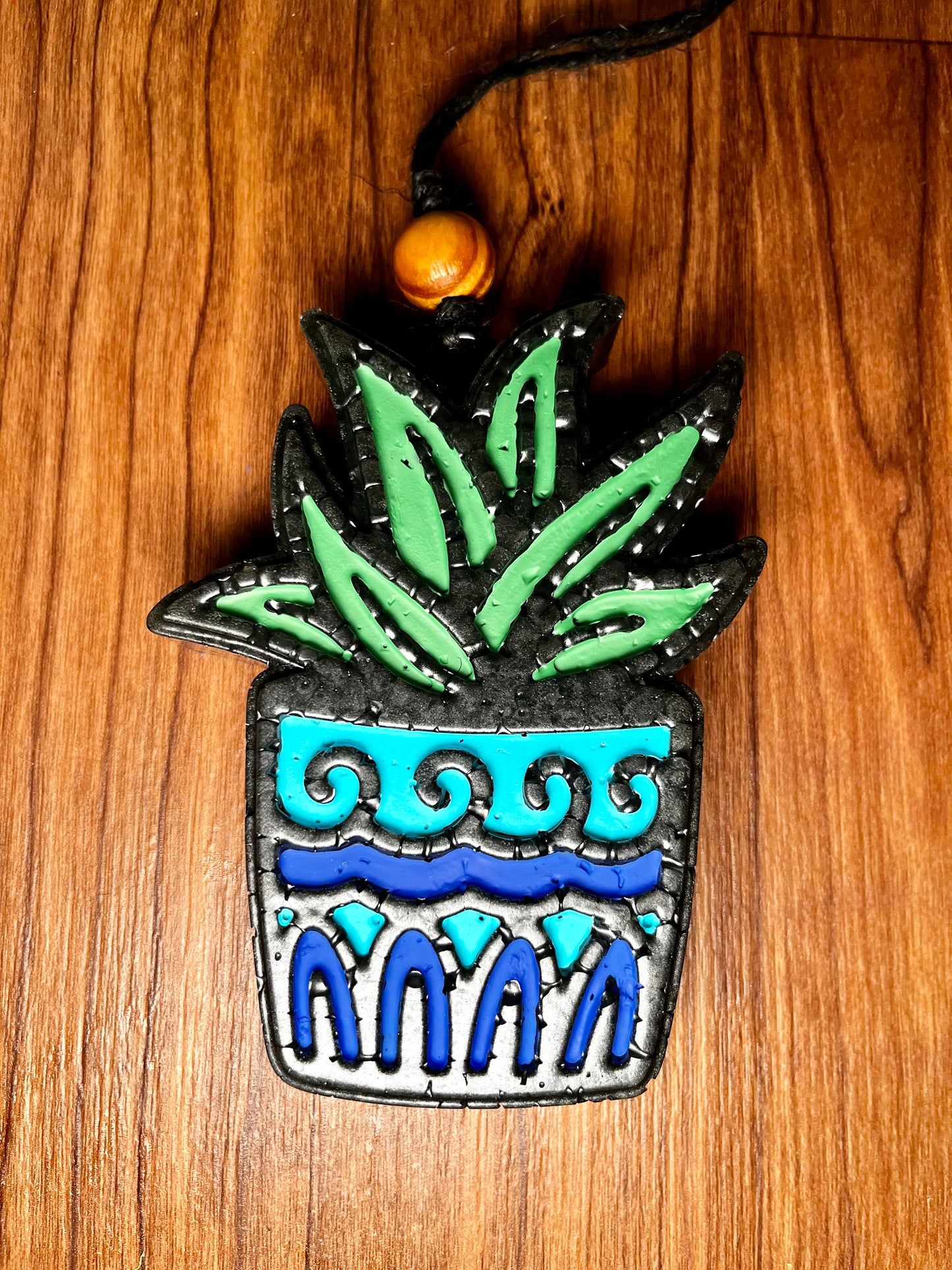 Succulent plant in pot Car Freshener