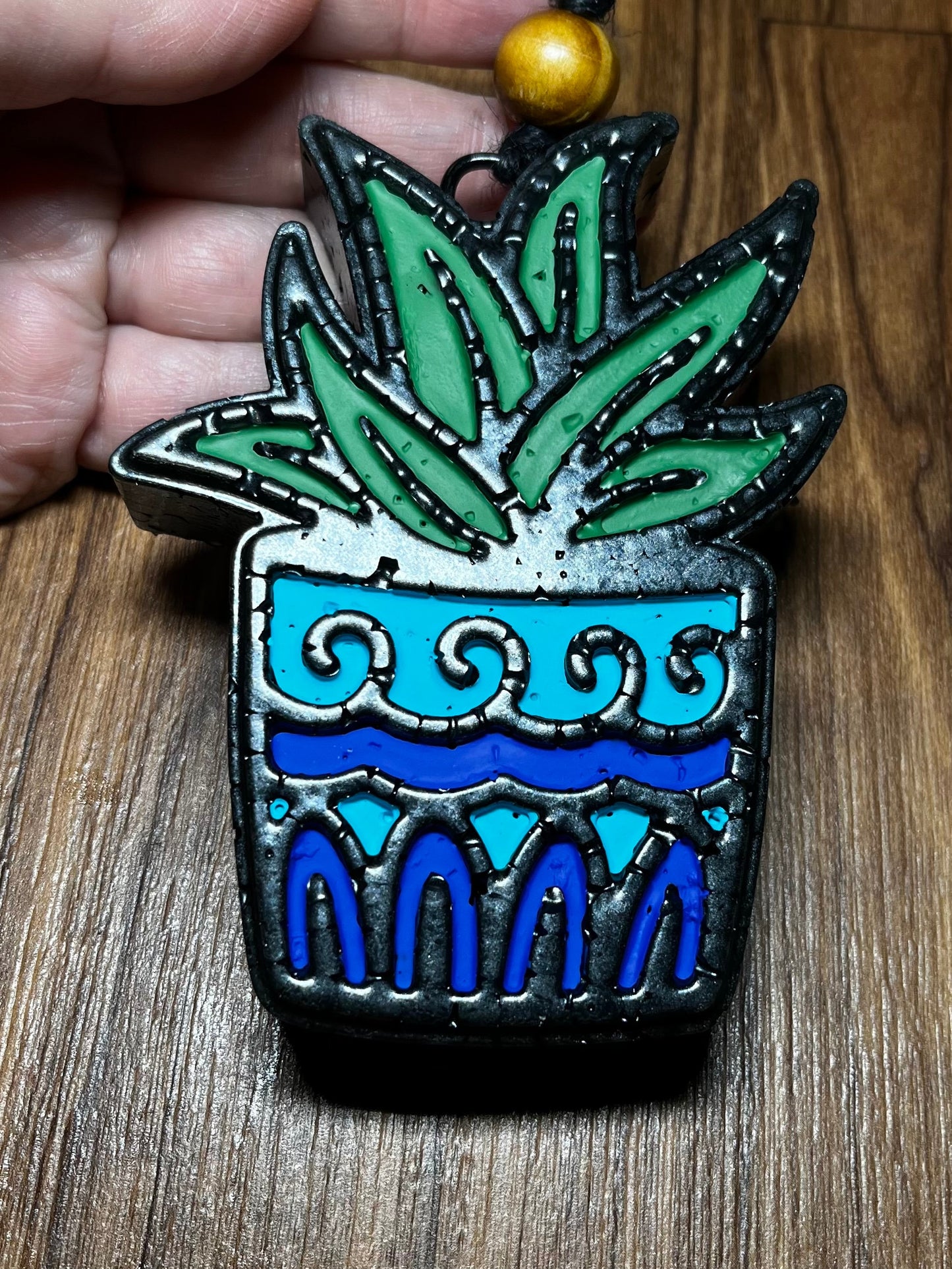 Succulent plant in pot Car Freshener