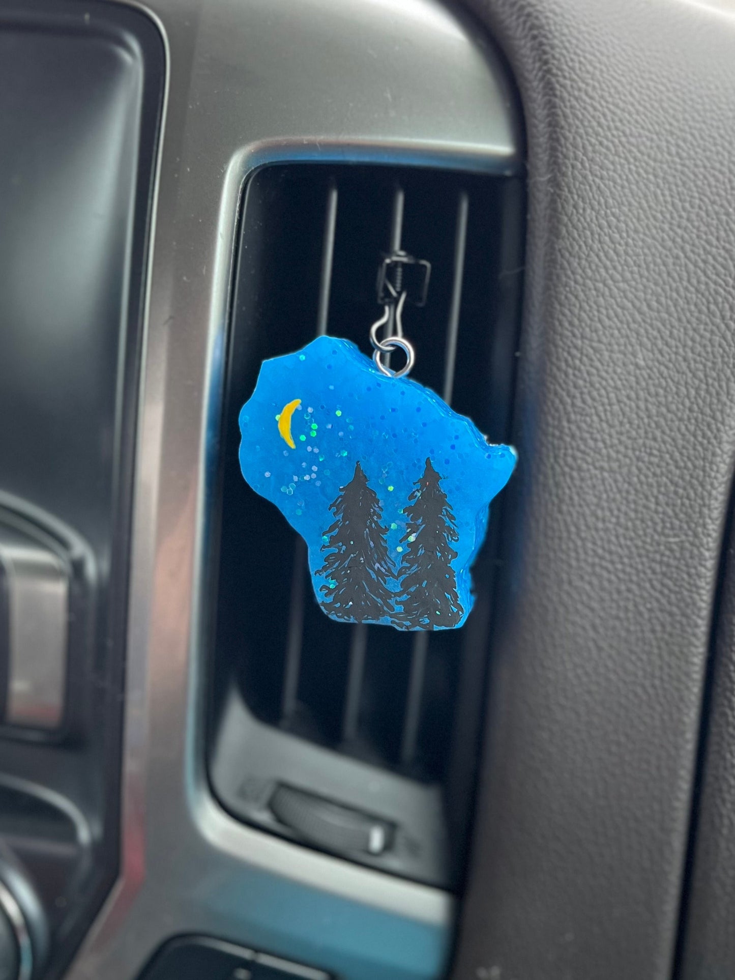 Wisconsin shaped Car Freshener vent clip