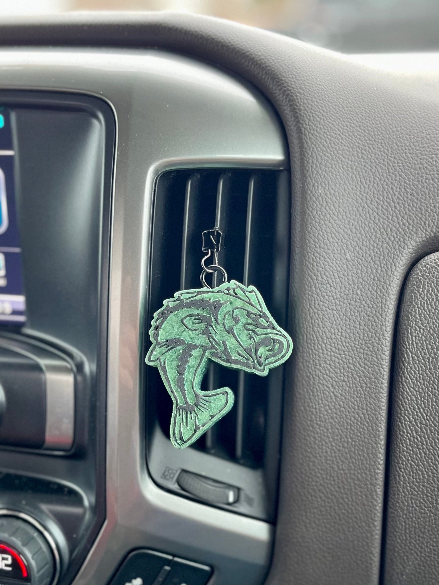 Bass fish vent clip car freshener