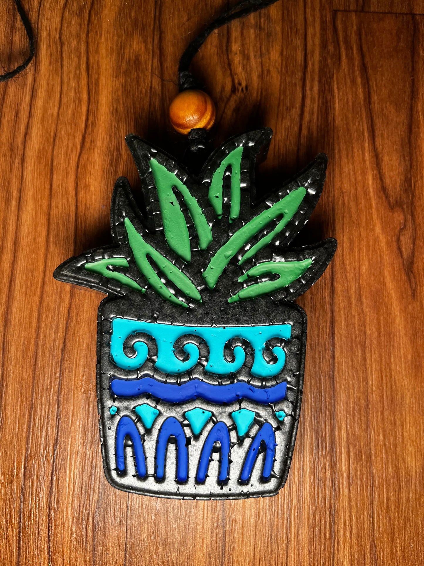 Succulent plant in pot Car Freshener