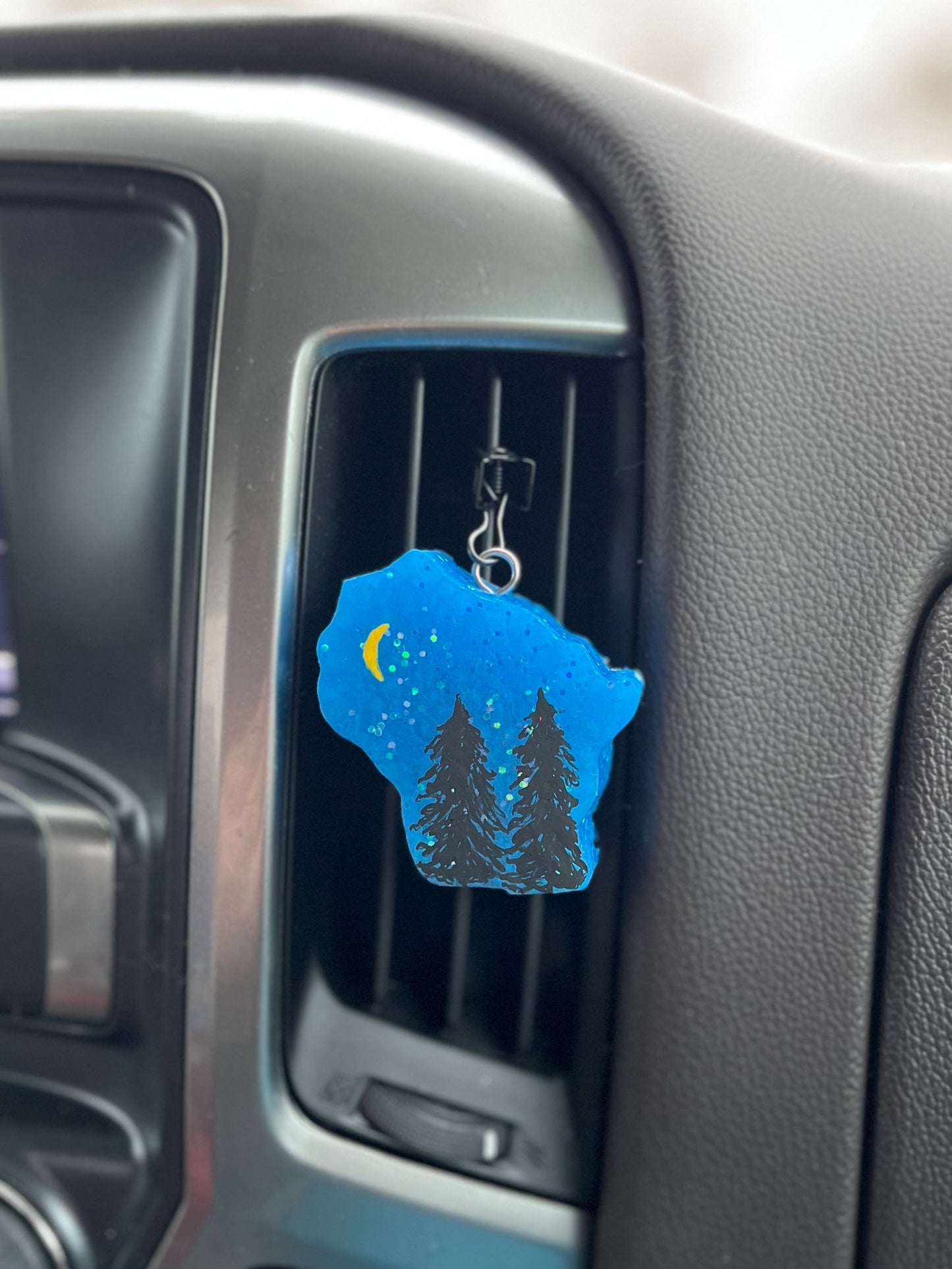 Wisconsin shaped Car Freshener vent clip