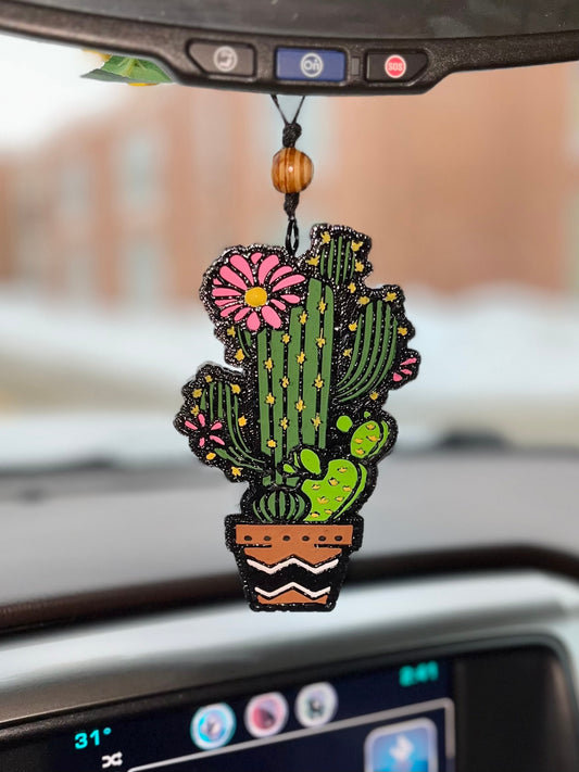 Flowering Cactus Car Freshener