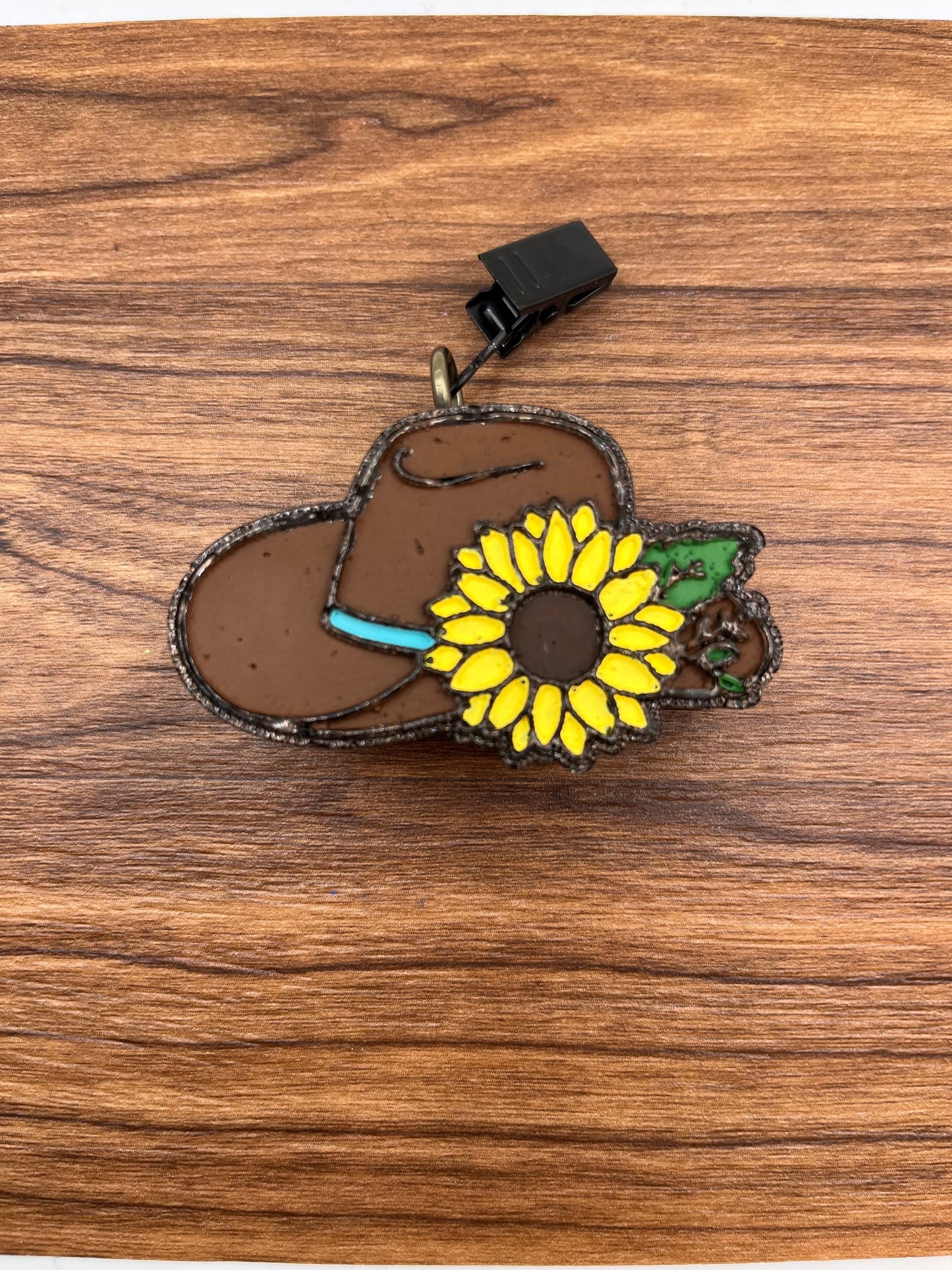 Cowboy Hat with Sunflower vent clip Car Freshener