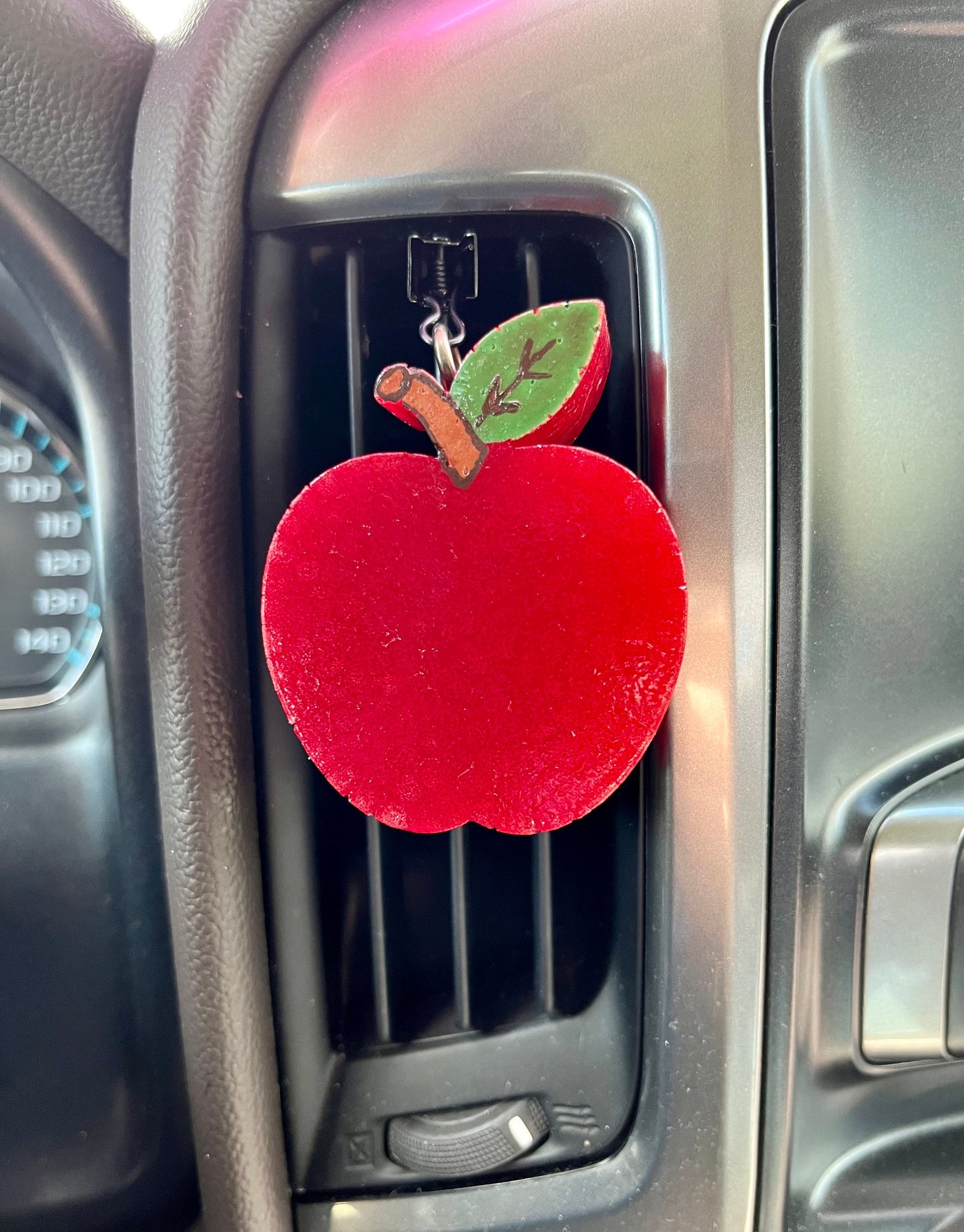 Apple shaped (red) Car Freshener vent clip