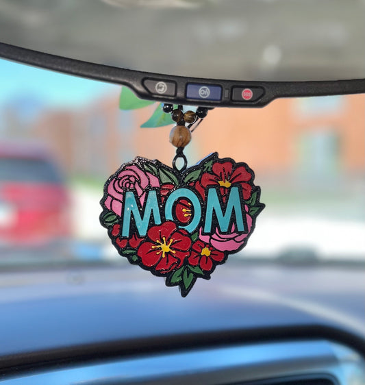 Mom Floral Heart Car Freshener Air Freshener Mothers Day