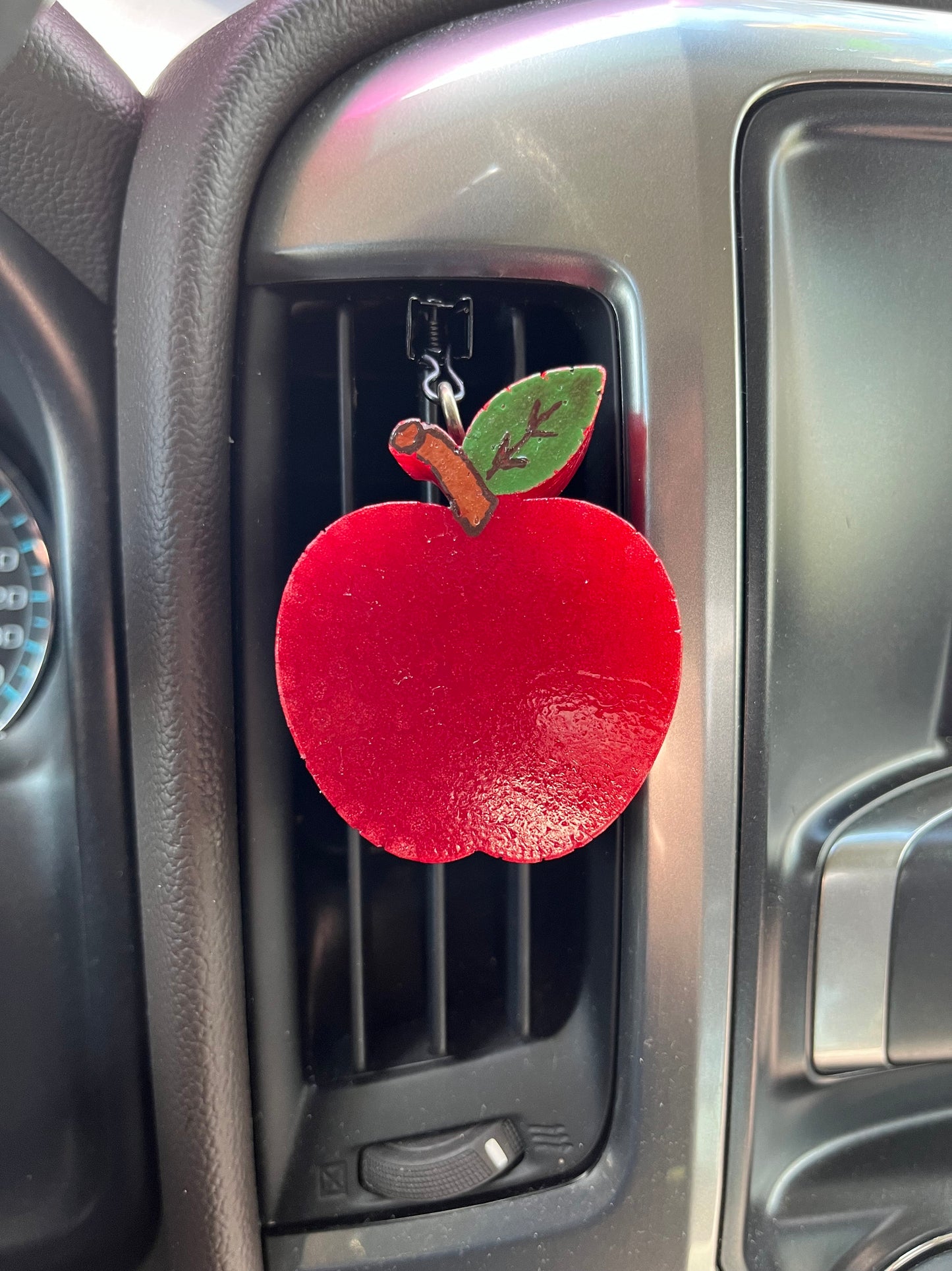 Apple shaped (red) Car Freshener vent clip