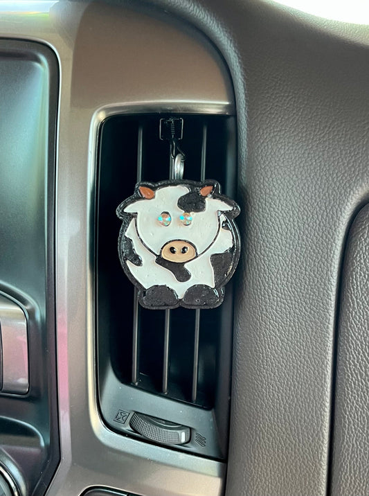 Black Cow Car Freshener vent clip scented