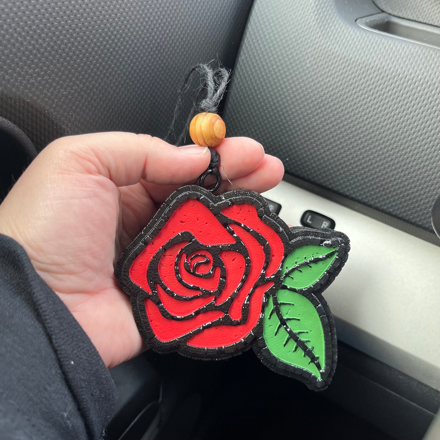 Red Rose Car Freshener